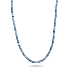 Collier perles doré Or jaune 18k assemblé d'opale et onyx vert - Maison Di Giorgio