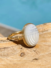 Bague dorée Or jaune 18k assemblée de Nacre - Maison Di Giorgio
