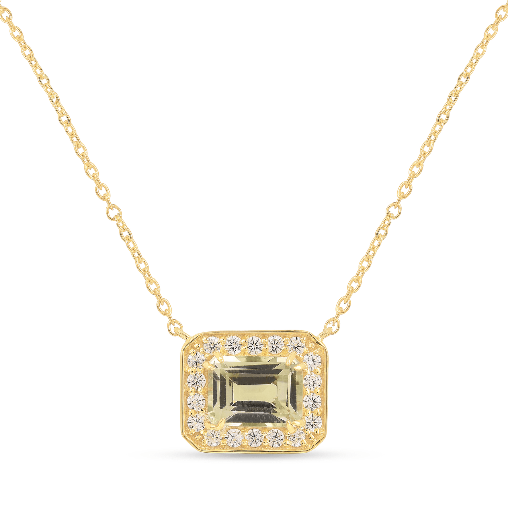 Collier en Argent 925 assemblé d'Améthyste verte et d'Oxyde de zirconium - Maison Di Giorgio