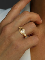 Bague en Argent 925 doré Or jaune 18k - Maison Di Giorgio