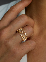 Bague en Argent 925 doré Or jaune 18k - Maison Di Giorgio