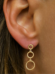Boucles d'oreilles en Argent 925 doré Or jaune 18k - Maison Di Giorgio