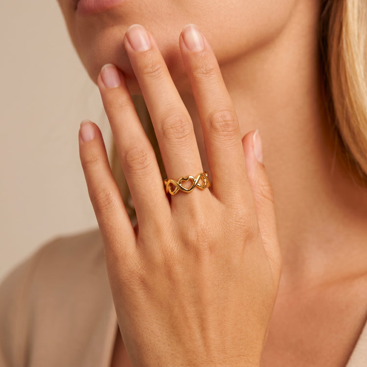 Bague Forever - Argent 925 doré Or jaune 18k - Maison Di Giorgio