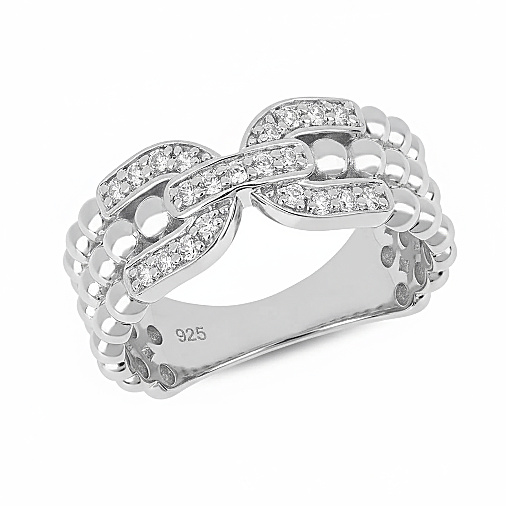 Bague en Argent 925 assemblée d'Oxyde de zirconium - Maison Di Giorgio