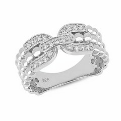 Bague en Argent 925 assemblée d'Oxyde de zirconium - Maison Di Giorgio