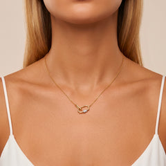 Collier Hold On - Argent 925 doré Or jaune, Oxyde de zirconium - Maison Di Giorgio