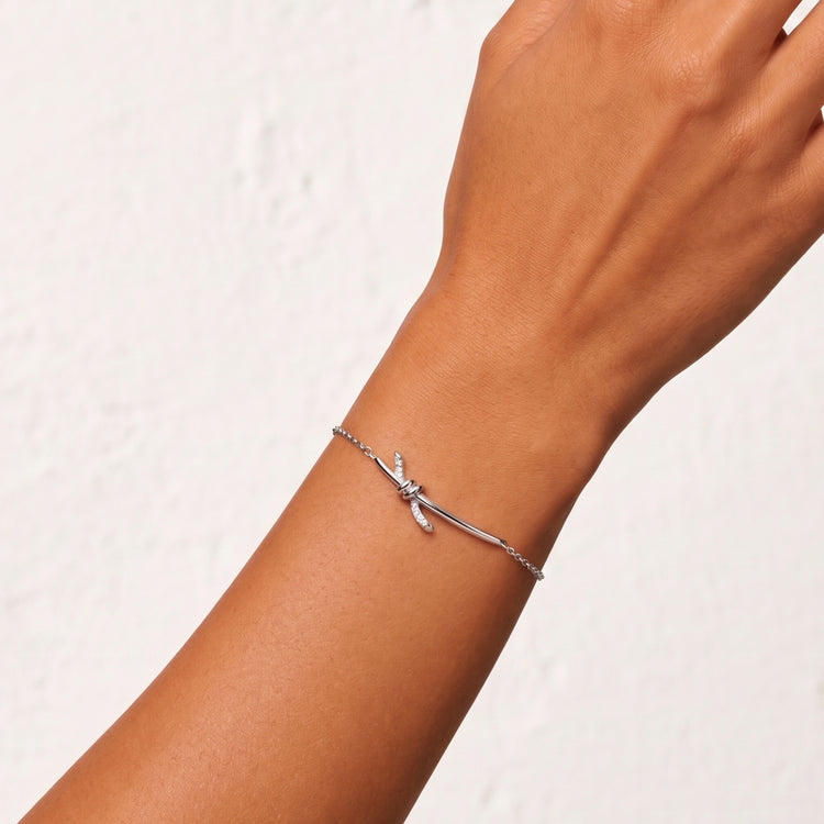 Bracelet Knot - Argent 925, Oxyde de zirconium - Maison Di Giorgio