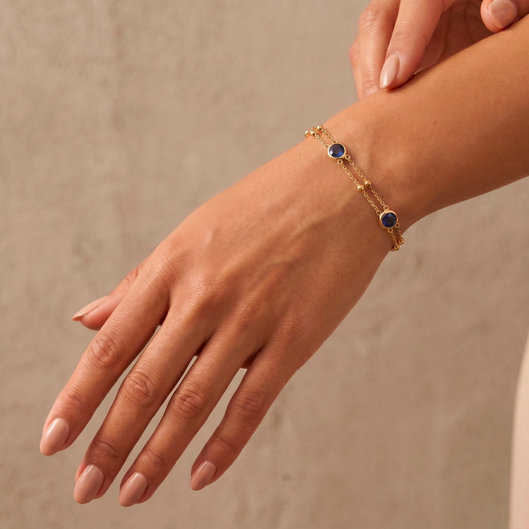 Bracelet Precioso - Argent 925 doré Or jaune 18k, Oxyde de zirconium - Maison Di Giorgio