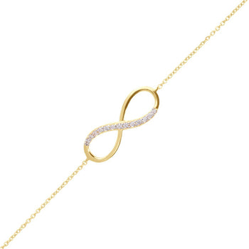 Bracelet en Argent 925 doré Or jaune 18k assemblé d'oxyde de zirconium - Maison Di Giorgio