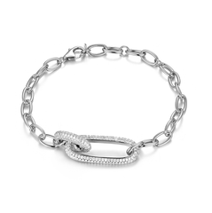 Bracelet en Argent 925 plaqué et assemblé d'oxyde de zirconium