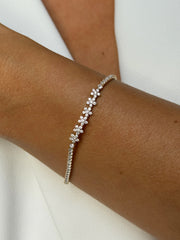 Bracelet en Argent 925 doré Or jaune 18k assemblé d'Oxyde de zirconium - Maison Di Giorgio