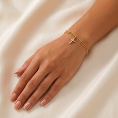 Bracelet Fede - Argent 925 doré Or jaune 18k, Oxyde de zirconium - Maison Di Giorgio