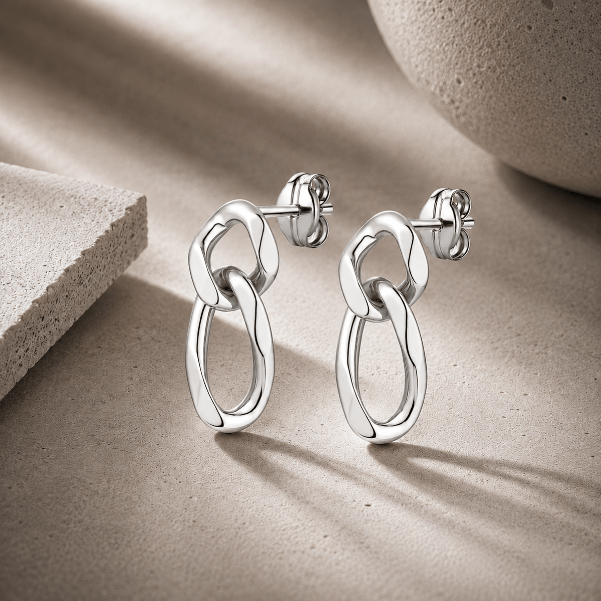 Boucles d'oreilles en Argent 925 plaqué Rhodium - Maison Di Giorgio