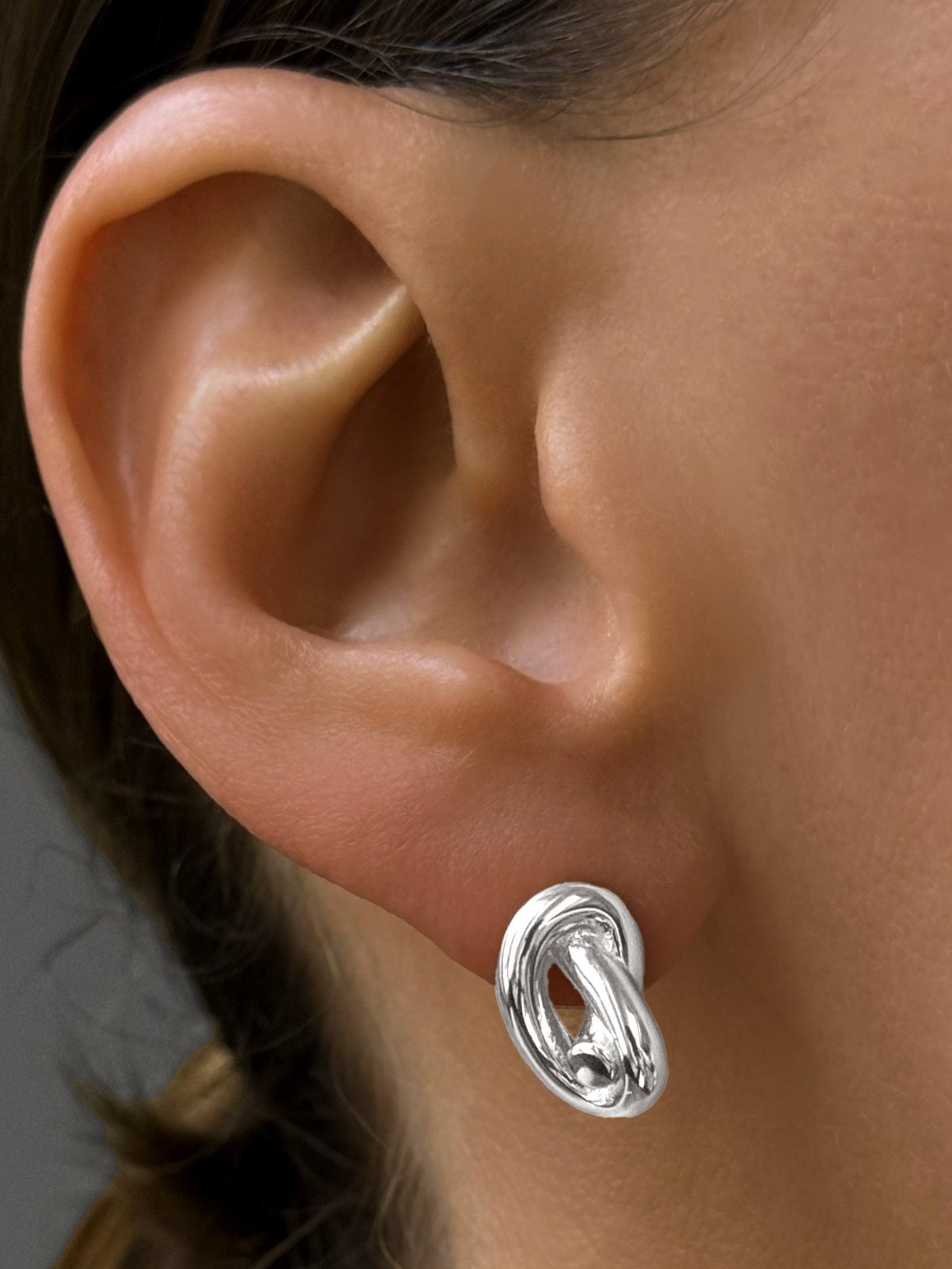Boucles d'oreilles en Argent 925 plaqué Rhodium