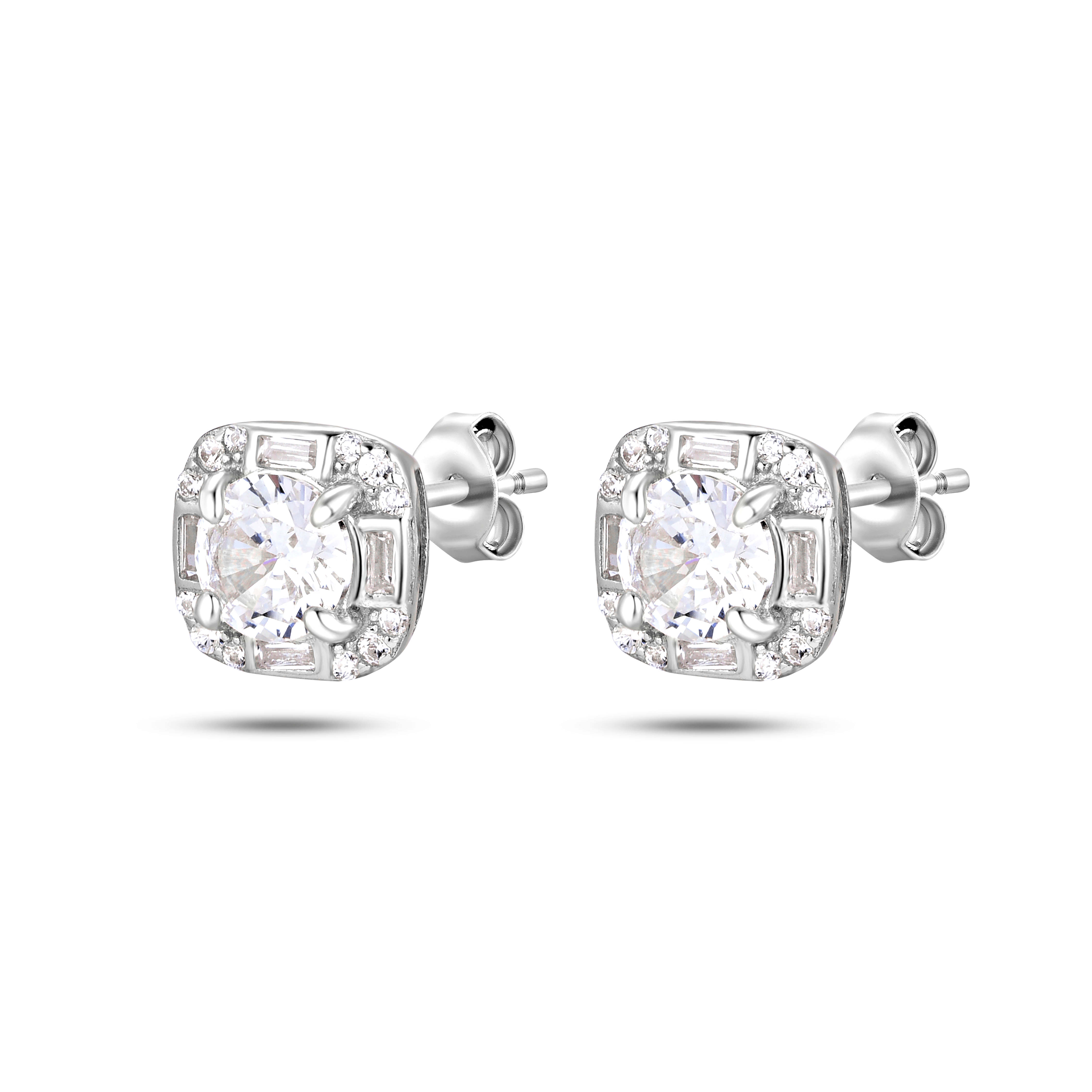 Boucles d'oreilles en Argent 925 assemblées d'Oxyde de zirconium - Maison Di Giorgio