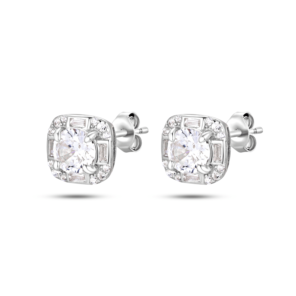 Boucles d'oreilles en Argent 925 assemblées d'Oxyde de zirconium - Maison Di Giorgio