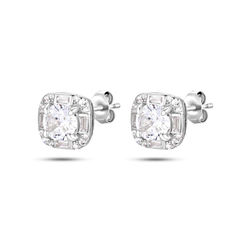 Boucles d'oreilles en Argent 925 assemblées d'Oxyde de zirconium - Maison Di Giorgio