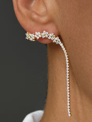 Boucles d'oreilles en Argent 925 doré Or jaune 18k assemblées d'Oxyde de zirconium - Maison Di Giorgio