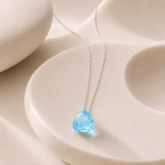 Collier - Argent 925 rhodié, Topaze - Maison Di Giorgio
