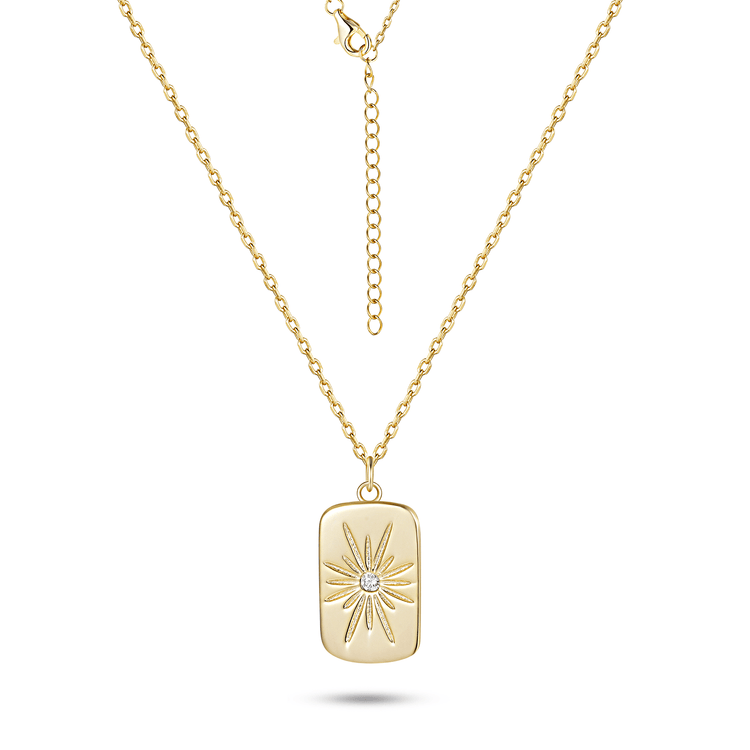 Collier en Argent 925 doré Or jaune 18k assemblé d'Oxyde de zirconium - Maison Di Giorgio