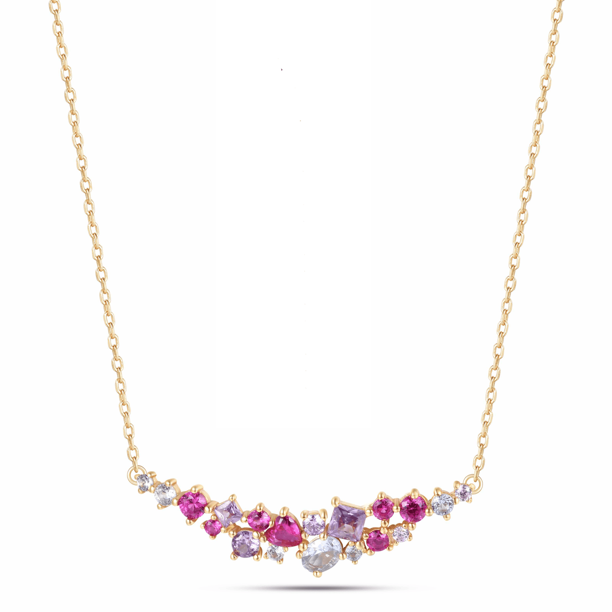 Collier Silver Pop Triangle Oxydes de Zirconium Collier Silver Pop Triangle Oxydes de Zirconium