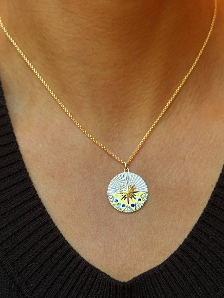 Collier en Argent 925 doré Or jaune 18k assemblée d'Oxyde de zirconium - Maison Di Giorgio