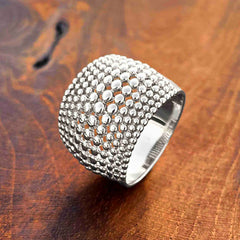 Bague en Argent 925 plaqué Rhodium