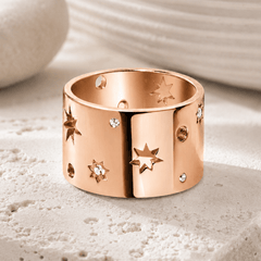 Bague - Argent 925 doré Or rose 18k, Oxyde de zirconium - Maison Di Giorgio