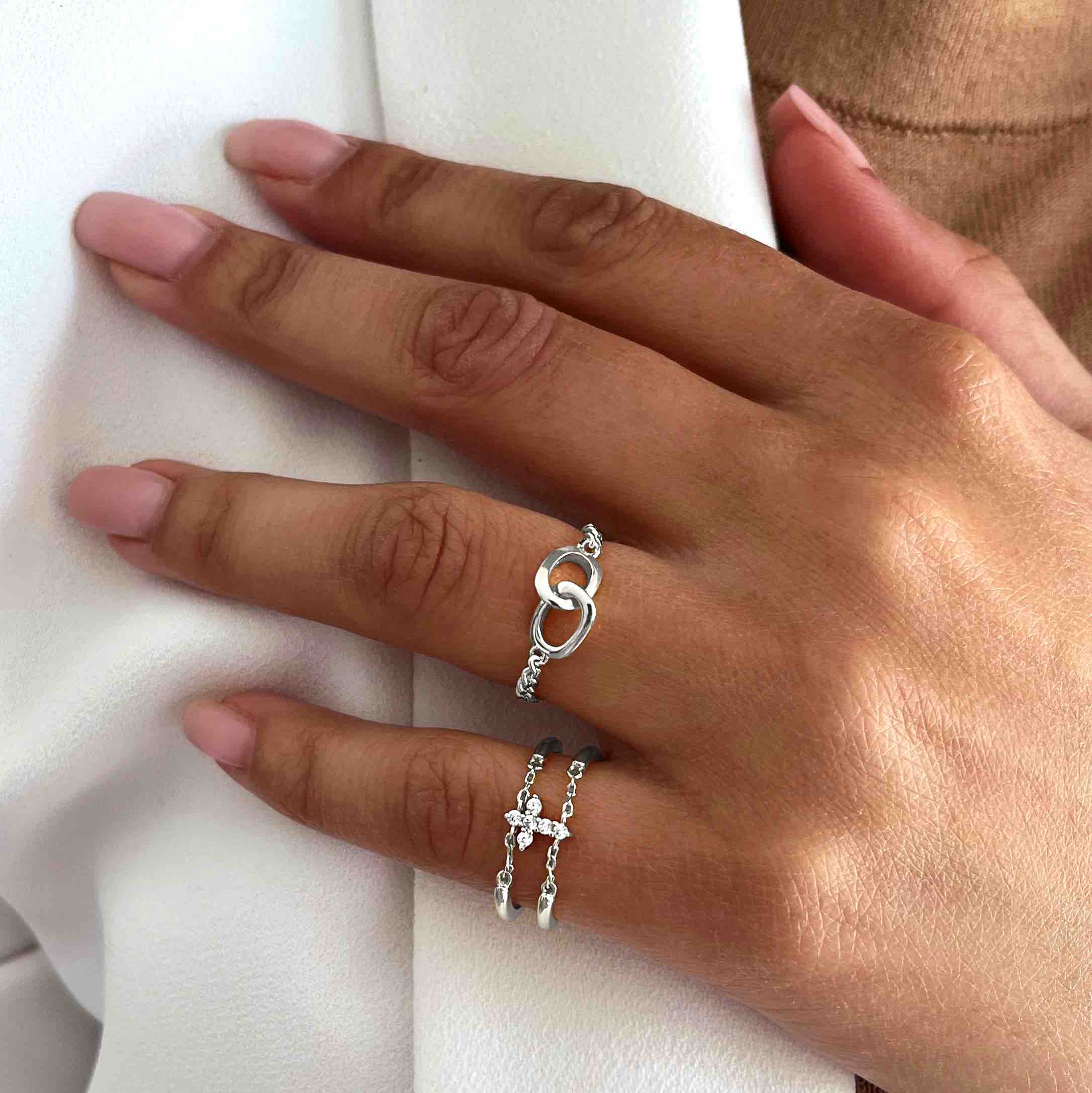 Bague en Argent 925 plaqué Rhodium - Maison Di Giorgio