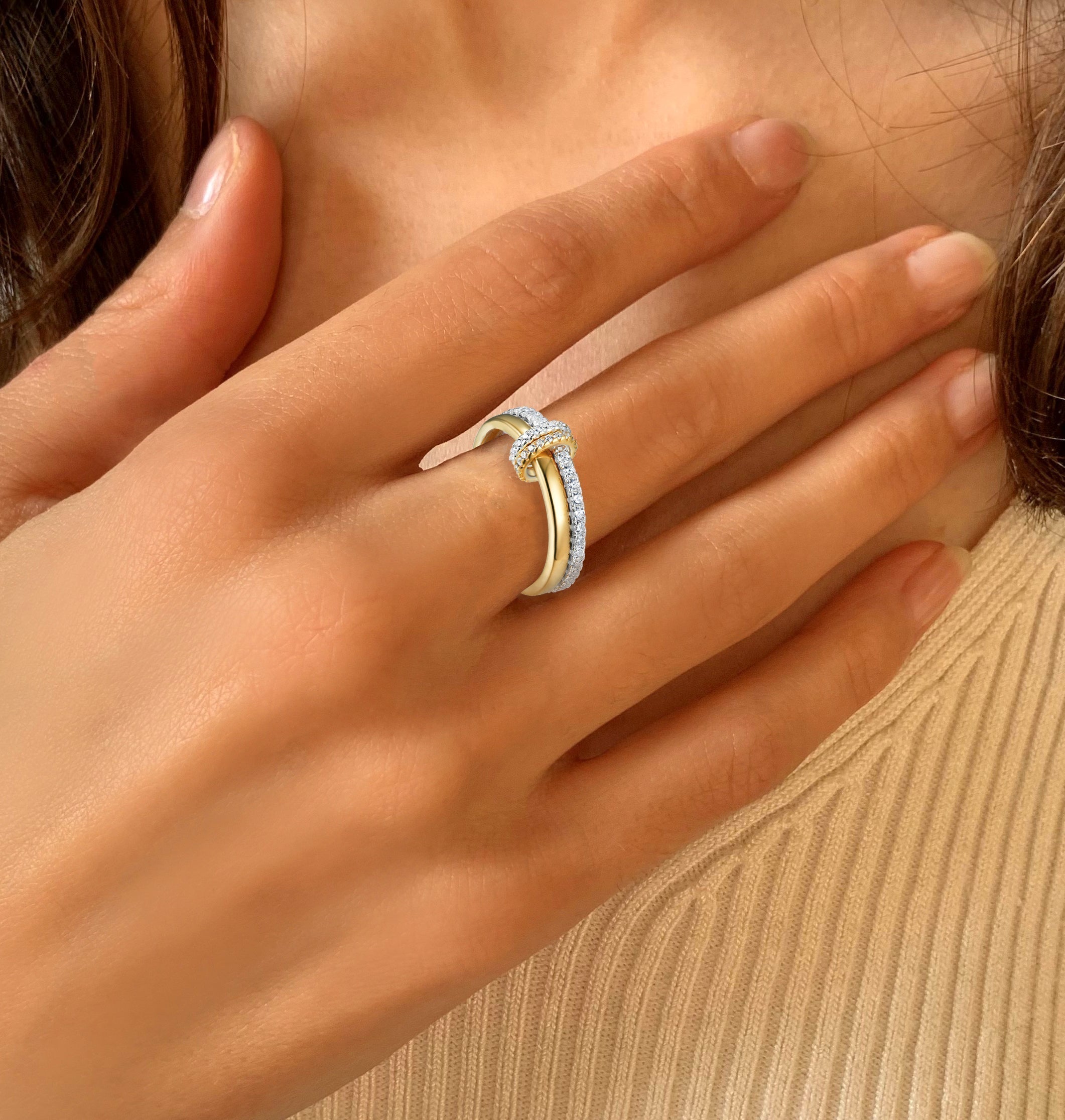 Dorer Plaque Argent Bijouterie Bague En Argent 925 Plaqué Argent