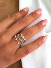 Bague en Argent 925 assemblée d'Oxyde de zirconium