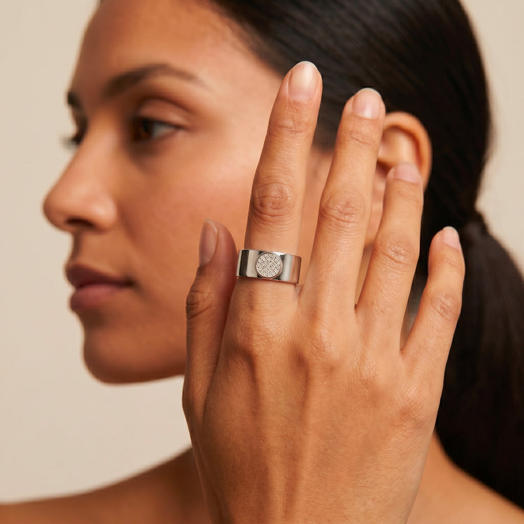Bague Dot - Argent 925, Oxyde de zirconium - Maison Di Giorgio