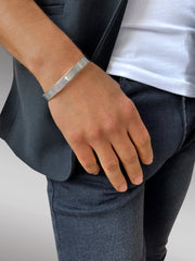 Bracelet Acier inoxydable plaqué Argent