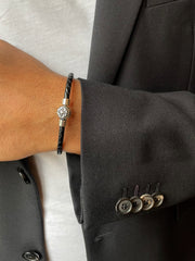 Bracelet cuir véritable et Argent 925 - Maison Di Giorgio