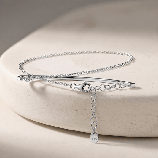 Bracelet Argenté assemblé d'Oxyde de zirconium - Maison Di Giorgio
