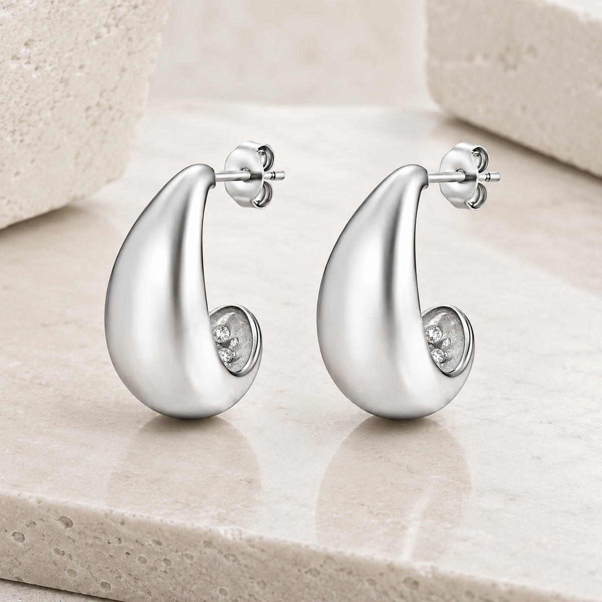 Boucles d'oreilles Argentées