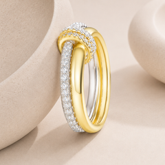 Bague Argentée assemblée d'Oxyde de zirconium