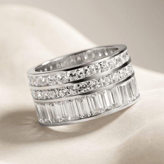 Bague Argentée assemblée d'Oxyde de zirconium - Maison Di Giorgio