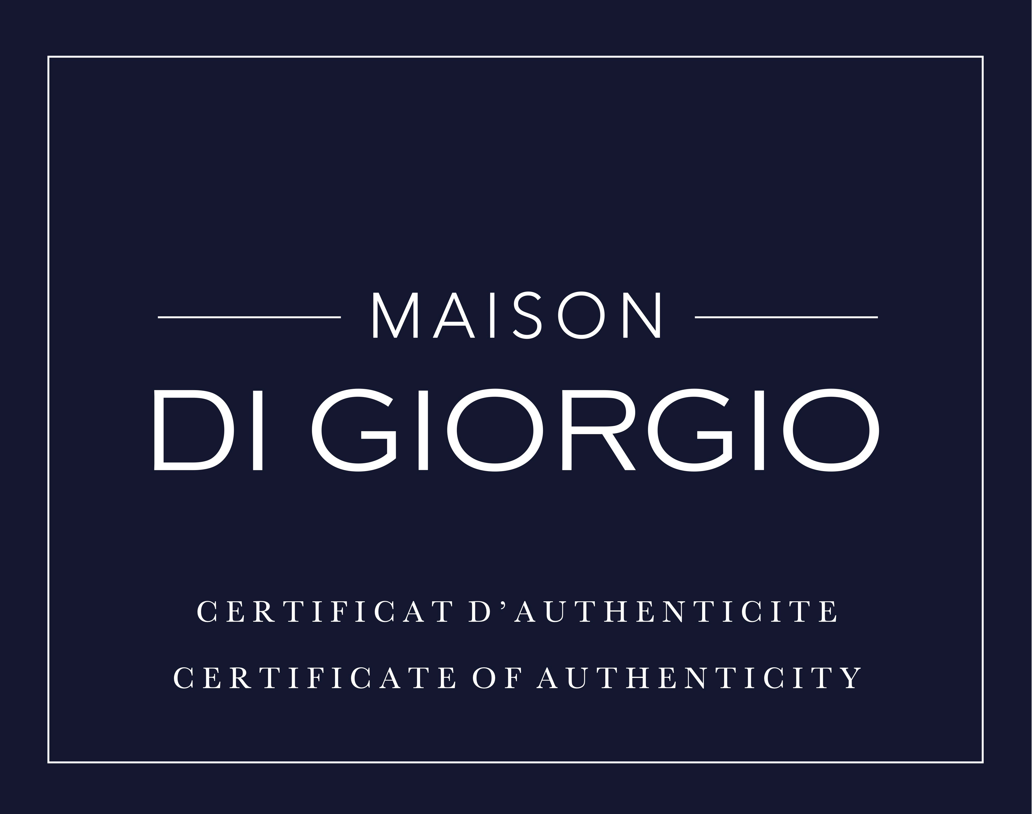 ‍Certificat d'authenticité - Argent - Maison Di Giorgio