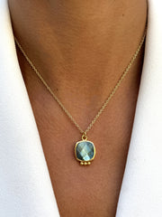 Collier doré Or jaune 18k assemblé de Labradorite - Maison Di Giorgio