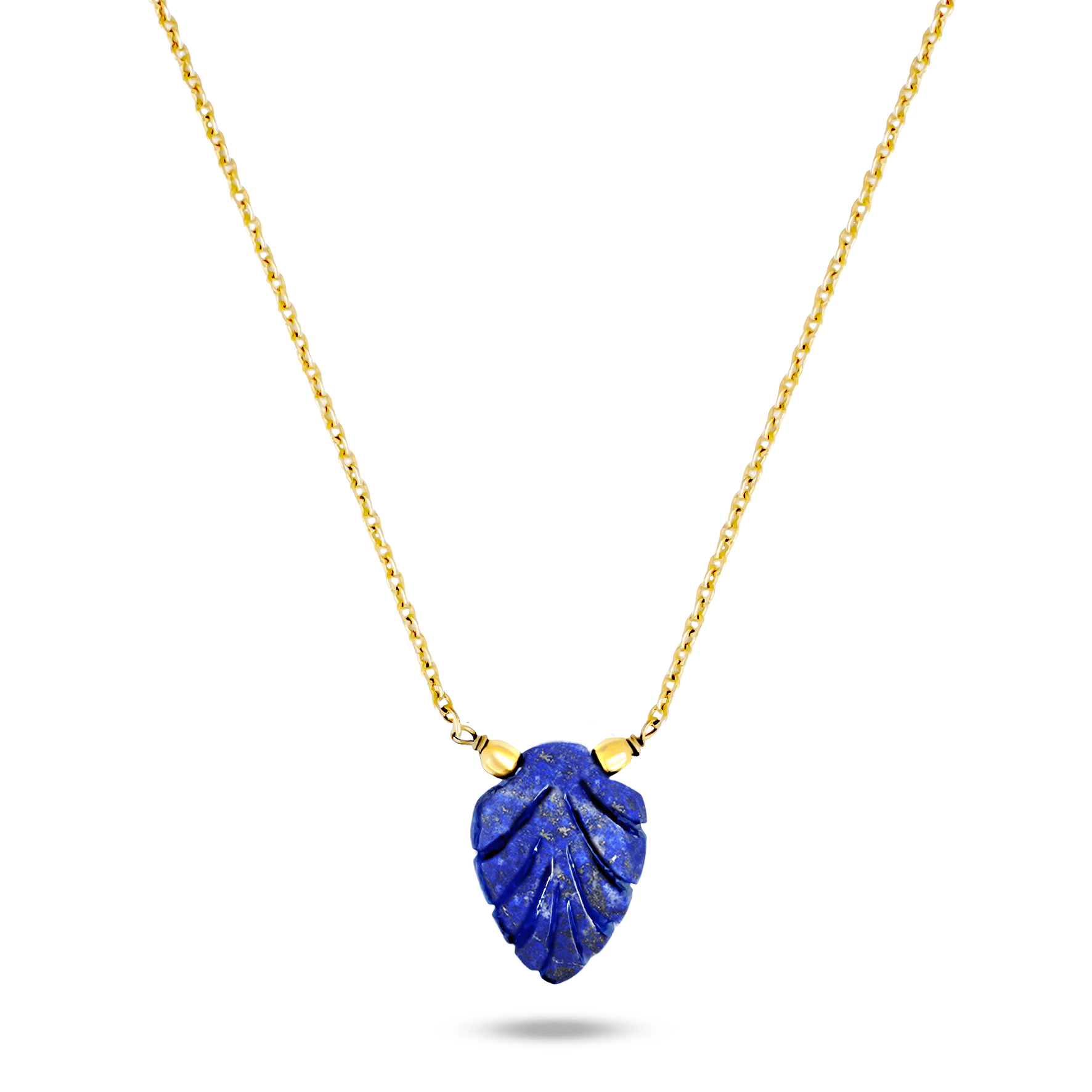 Collier doré Or jaune 18k assemblé de Lapis - lazuli - Maison Di Giorgio