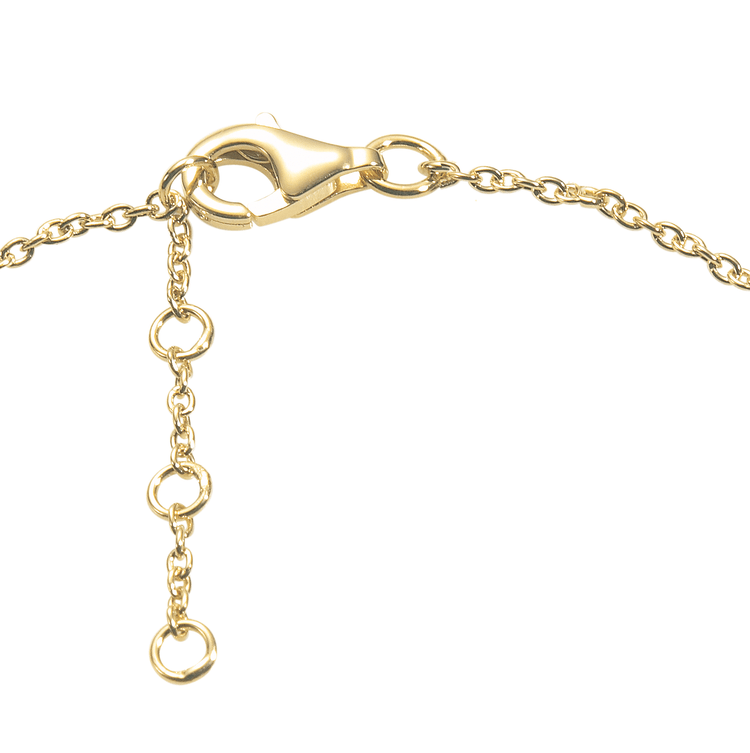 Collier doré Or jaune 18k assemblé de Labradorite et d'Oxyde de zirconium - Maison Di Giorgio
