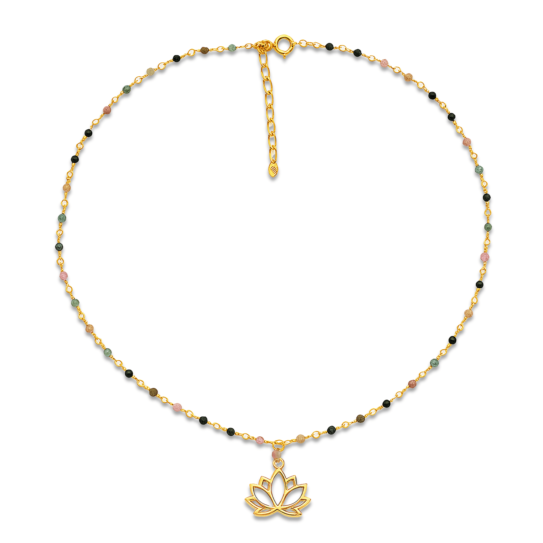 Collier doré Or jaune 18k assemblé de Tourmaline - Maison Di Giorgio