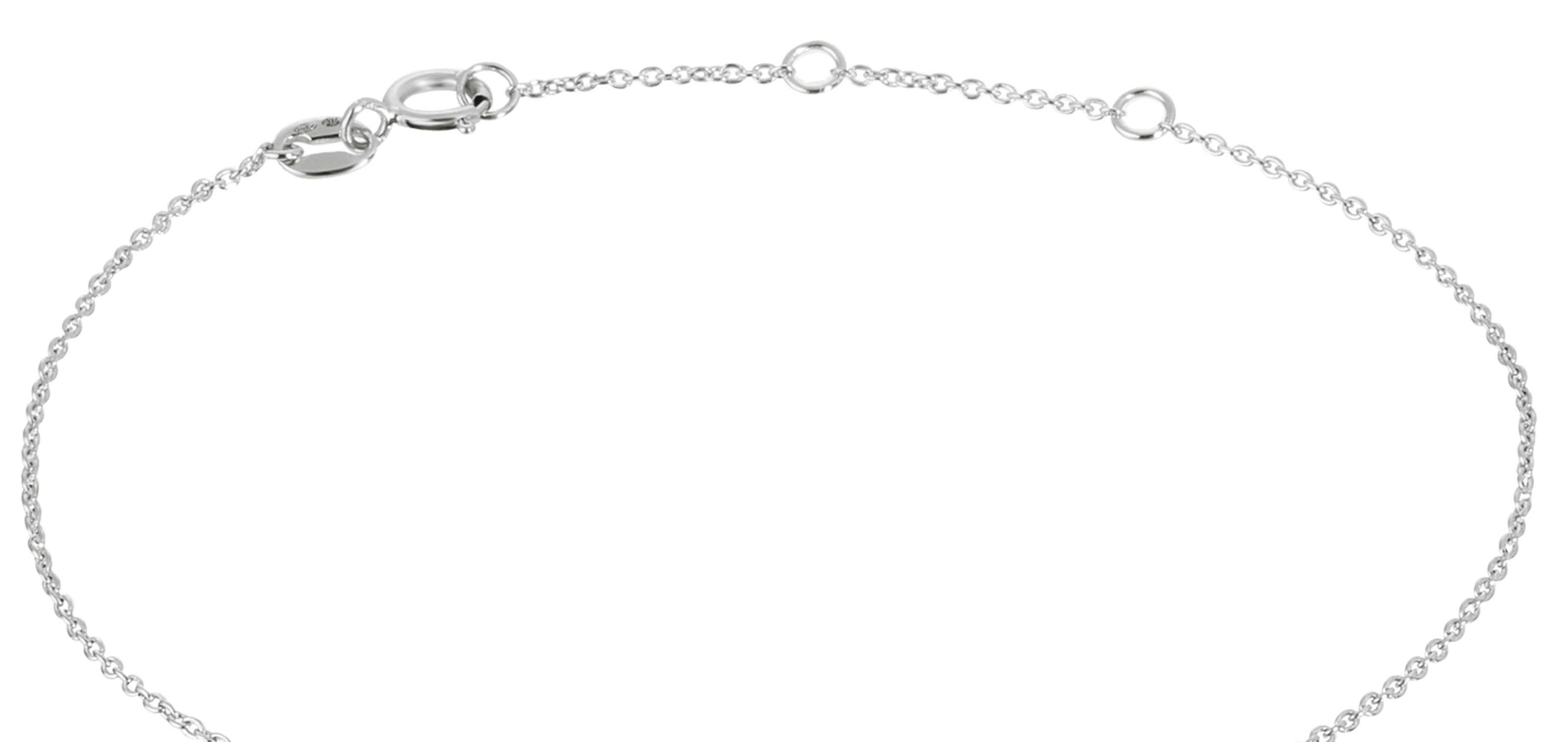 Bracelet en Or blanc 9k assemblé de Diamant HSI