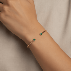 Bracelet - Or jaune 9k, Émeraude - Maison Di Giorgio