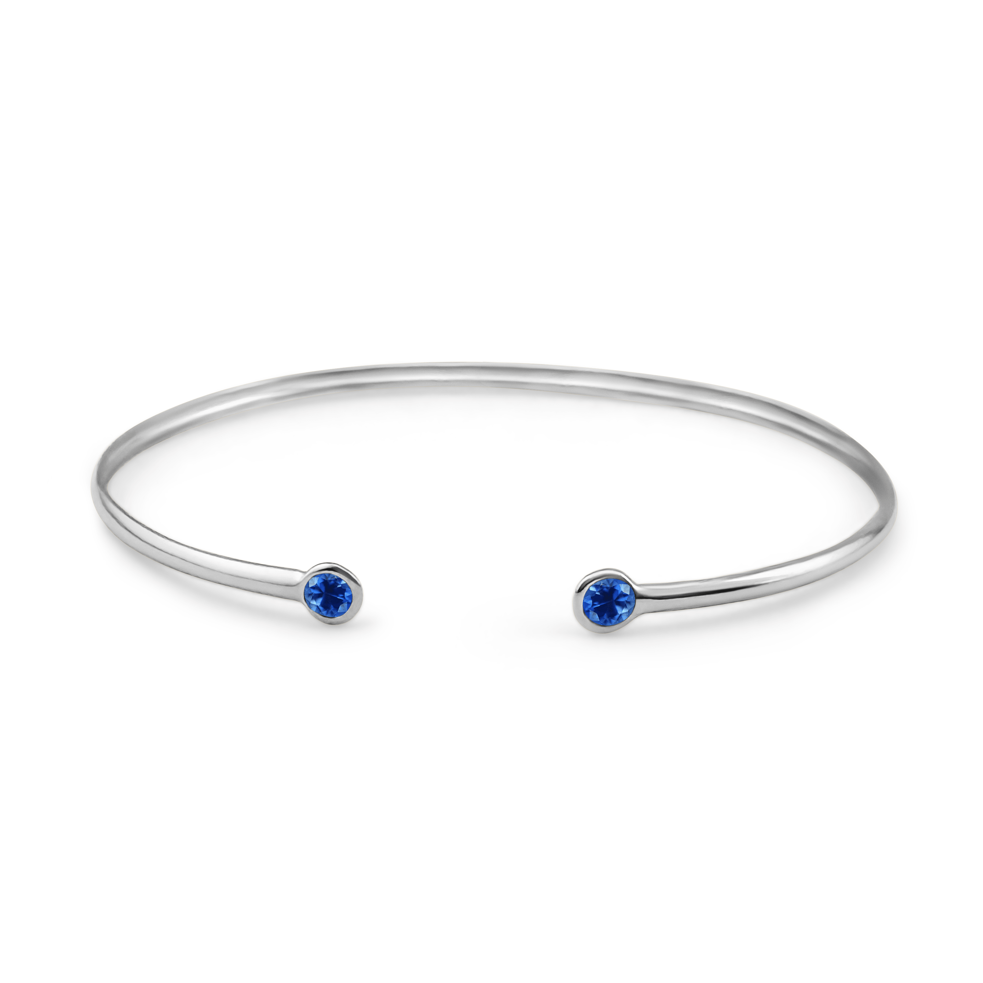 Bracelet - Or blanc 9k rhodié, Saphir - Maison Di Giorgio
