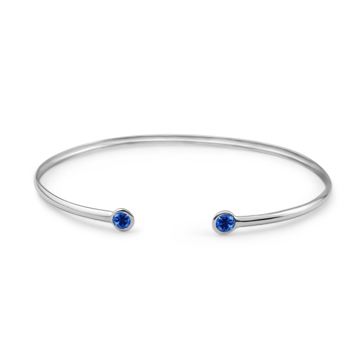 Bracelet - Or blanc 9k rhodié, Saphir - Maison Di Giorgio