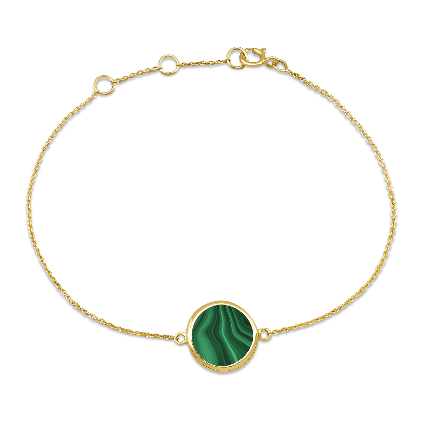 Bracelet - Or jaune 9k, Malachite - Maison Di Giorgio
