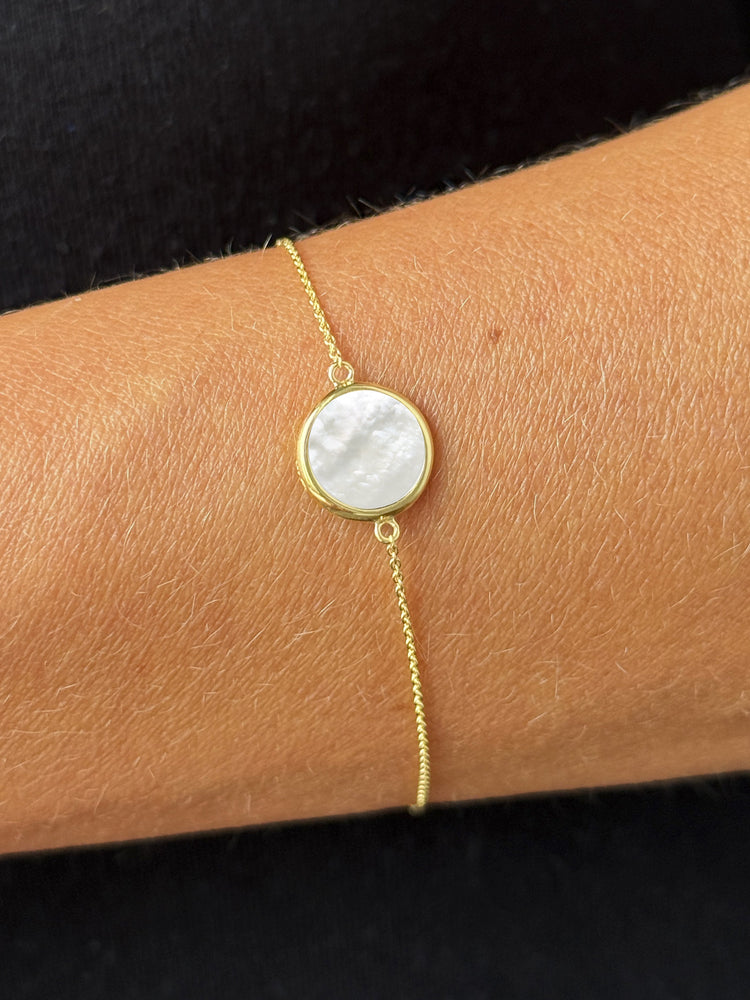 Bracelet en Or jaune 9k assemblé de Nacre - Maison Di Giorgio