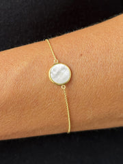 Bracelet en Or jaune 9k assemblé de Nacre - Maison Di Giorgio